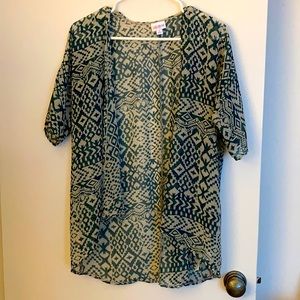 Lularoe Geometric Kimono Top